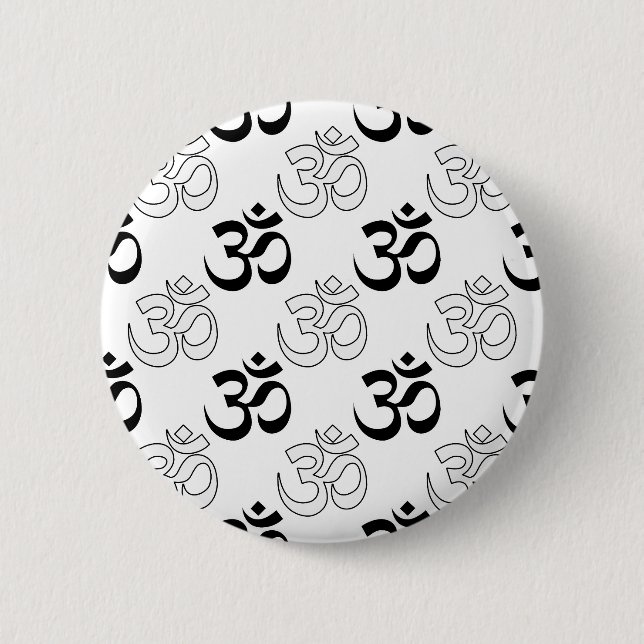 Om, Aum Symbol 6 Cm Round Badge (Front)