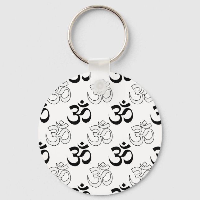 Om, Aum Symbol Key Ring (Front)