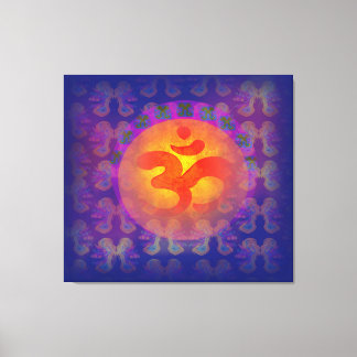 om aum symbol Stretched Canvas Print