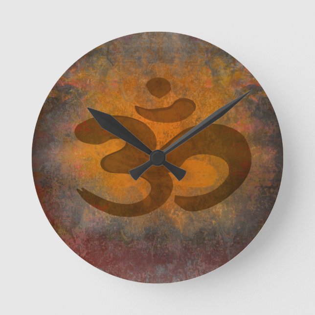om aum symbol Wall Clock (Front)