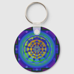 Om (AUM) Yantra mandala key chain