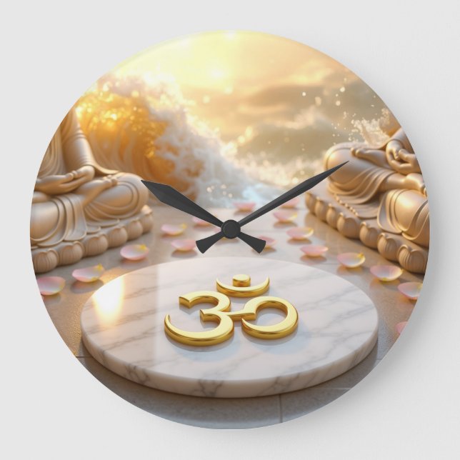 OM - AUM - ZEN BUDDHISM - Wall Clock (Front)