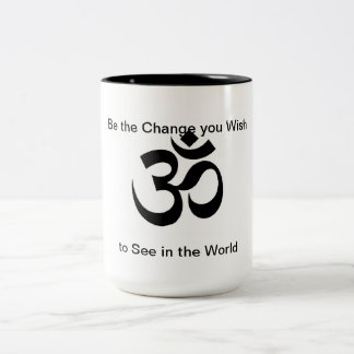 Om Be the Change Mug