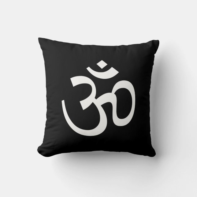 Om Black Pillow (Front)