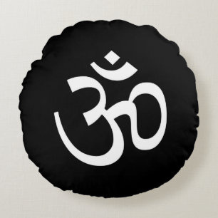 Om Black Pillow