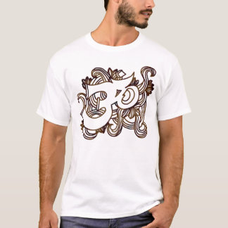 om brown Handsketch T-Shirt