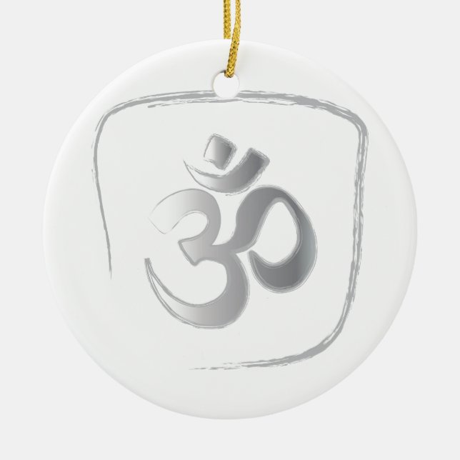 OM CERAMIC TREE DECORATION (Front)