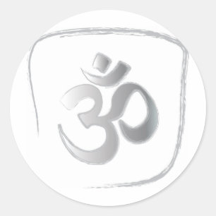 Om Classic Round Sticker