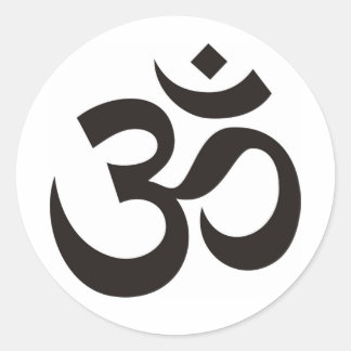 om classic round sticker