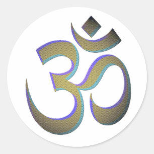 Om Classic Round Sticker