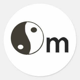Om Classic Round Sticker