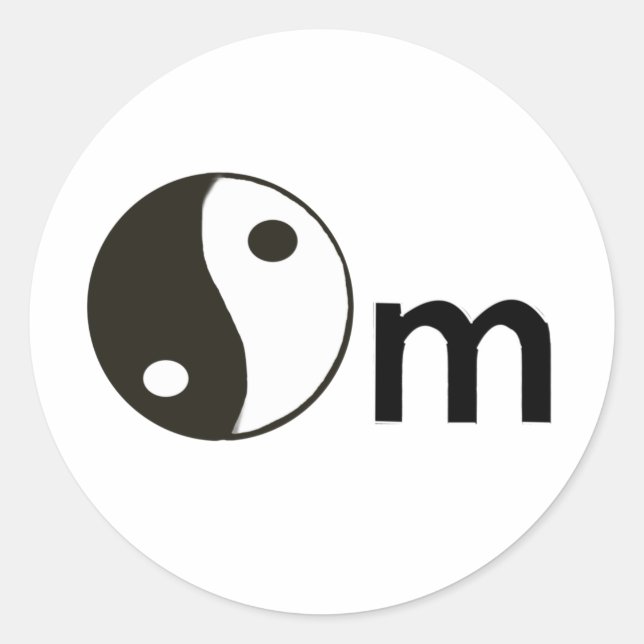 Om Classic Round Sticker (Front)
