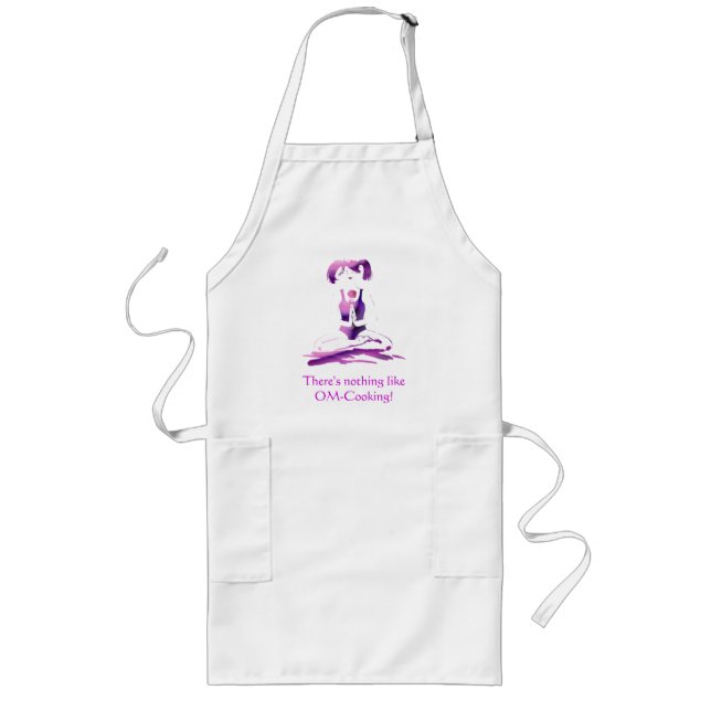 OM-Cooking!-Yoga Pose Long Apron (Front)