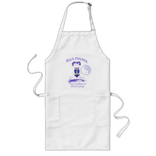 OM-Cooking!-Yoga Pose with Yin-Yang Sign Long Apron