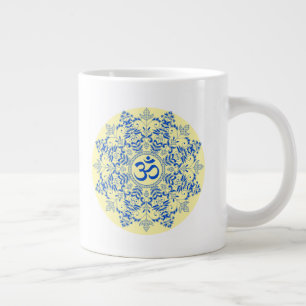 Om design large coffee mug