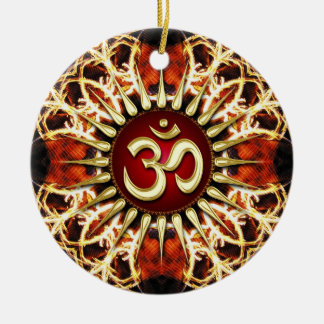 OM Fire Energy Spirit Ceramic Ornament