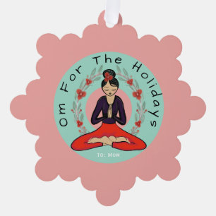 Om For The Holidays Ornament Card
