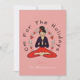 'Om For The Holidays' Yoga and Wreath Holiday Card