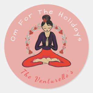 Om For The Holidays Yoga Sticker