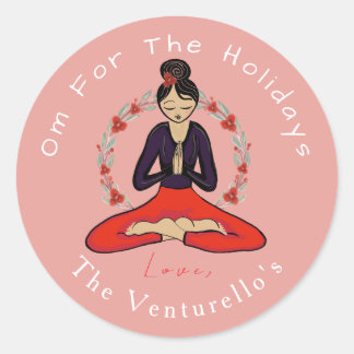 Om For The Holidays Yoga Sticker