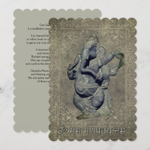 Om Gan Ganpataye Mantra to Lord Ganesha Holiday Card