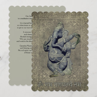Om Gan Ganpataye Mantra to Lord Ganesha Holiday Card