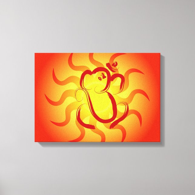 OM Ganesha Canvas Print (Front)