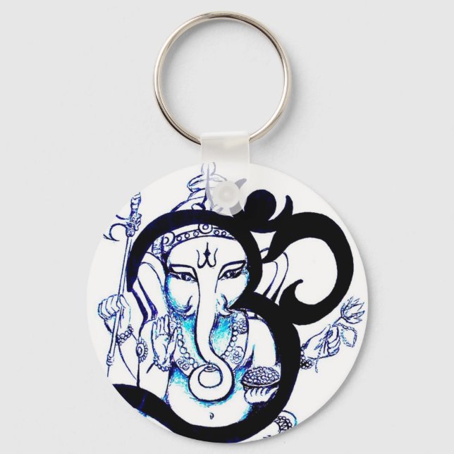 OM  -  Ganesha Key Ring (Front)