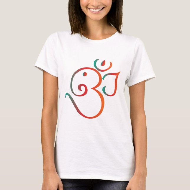 Om-ganpati-green-orange T-Shirt (Front)