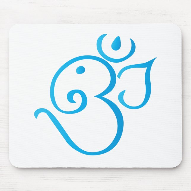 Om-ganpati-turqoise Mouse Mat (Front)