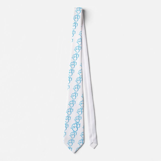 Om-ganpati-turqoise Tie (Front)