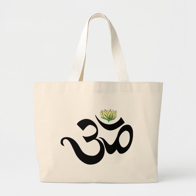 Om Gift Large Tote Bag (Front)