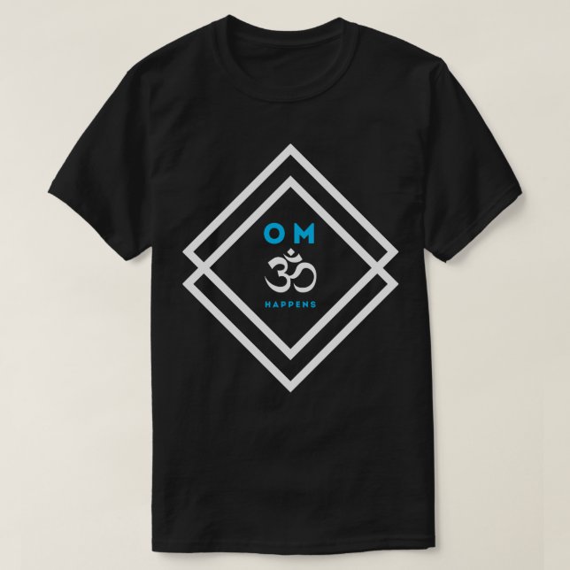 OM happens white T-Shirt (Design Front)