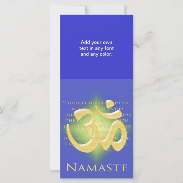 Om in Blue & Gold - Namaste (Front)