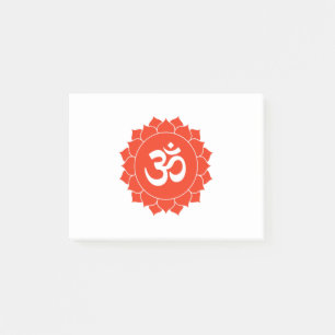 Om In Lotus, Sacred Meditation Yoga Design Post-it Notes