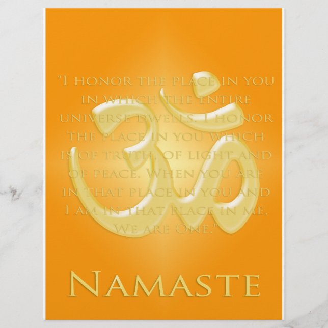 Om in Oranges & Gold - Namaste Flyer (Front)
