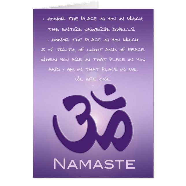 Om in Purples - Namaste (Front)