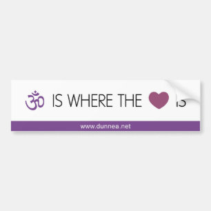 Om Is Where the Heart Is Bumper Sticker