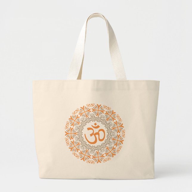 Om Large Tote Bag (Front)