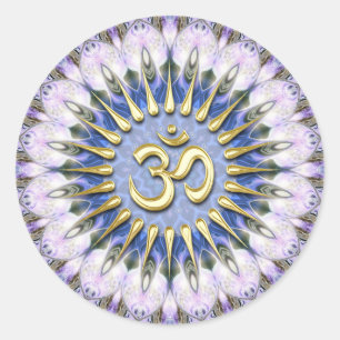 OM Lavender Love Energy Spiritual Healing Sticker
