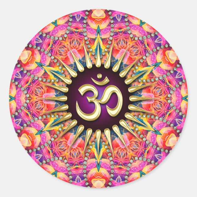 OM Light Fearless Berry Spiritual Healing Sticker (Front)