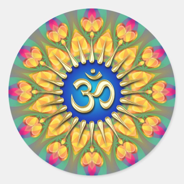 OM Light Fearless Energy Spiritual Healing Sticker (Front)
