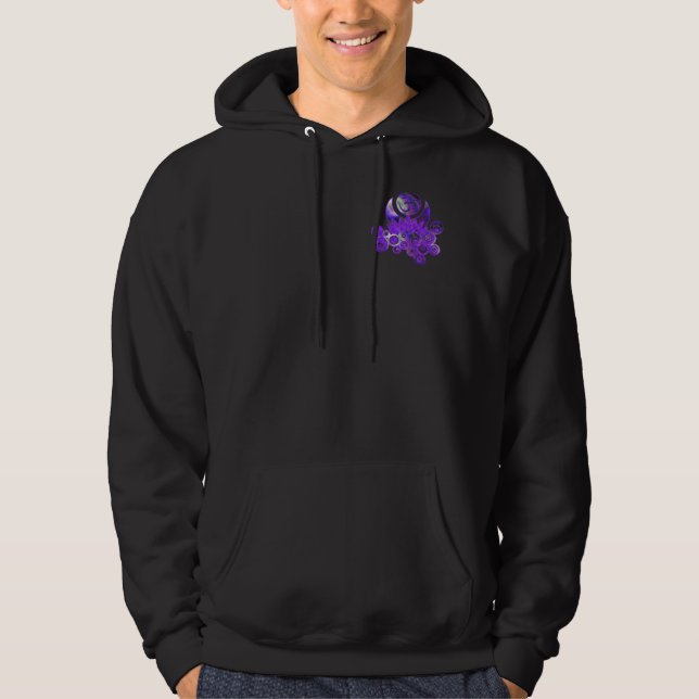 OM LOTUS Design violet Hoodie (Front)