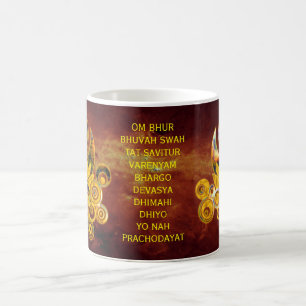 Om Lotus & GAYATRI MANTRA   universe of fire Coffee Mug