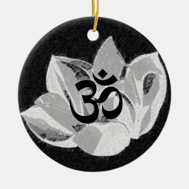 Om Lotus - Yoga Ornament (Front)