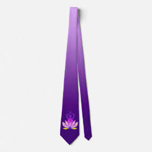 Om Lotus Yoga Pose Tie