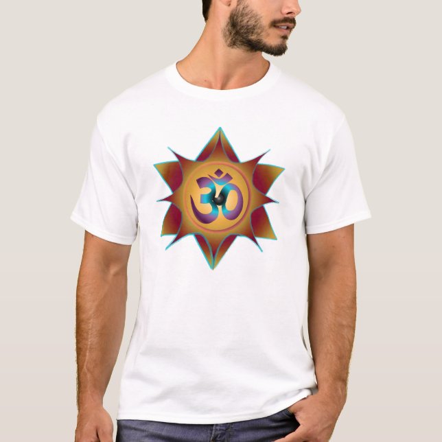 Om Mandala Earth Shades T-Shirt (Front)