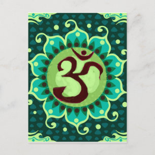 om mandala postcard