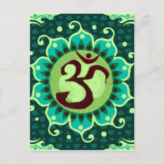 om mandala postcard