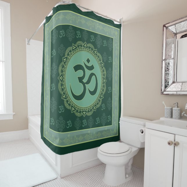 OM Mandala - Shower Curtain (In Situ)